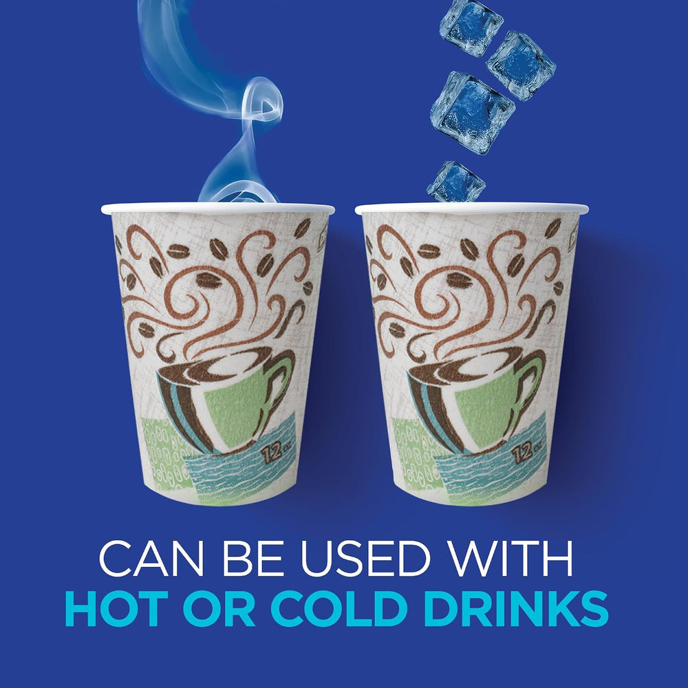 Dixie PerfecTouch 16 oz Paper Coffee Cups By GP PRO, Coffee Haze Design, 500 ...