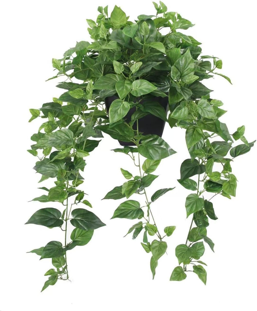 365 Blooming Decor Realistic Artificial Potted Pothos Ivy Plant(Devil's I...