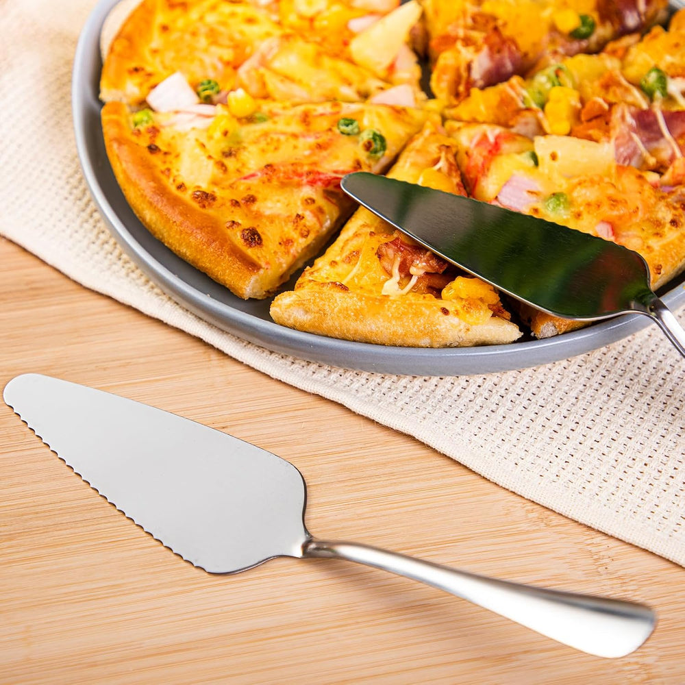Baderke 50 Pcs Pie Server Pizza Cake Spatula Stainless Steel Serrated