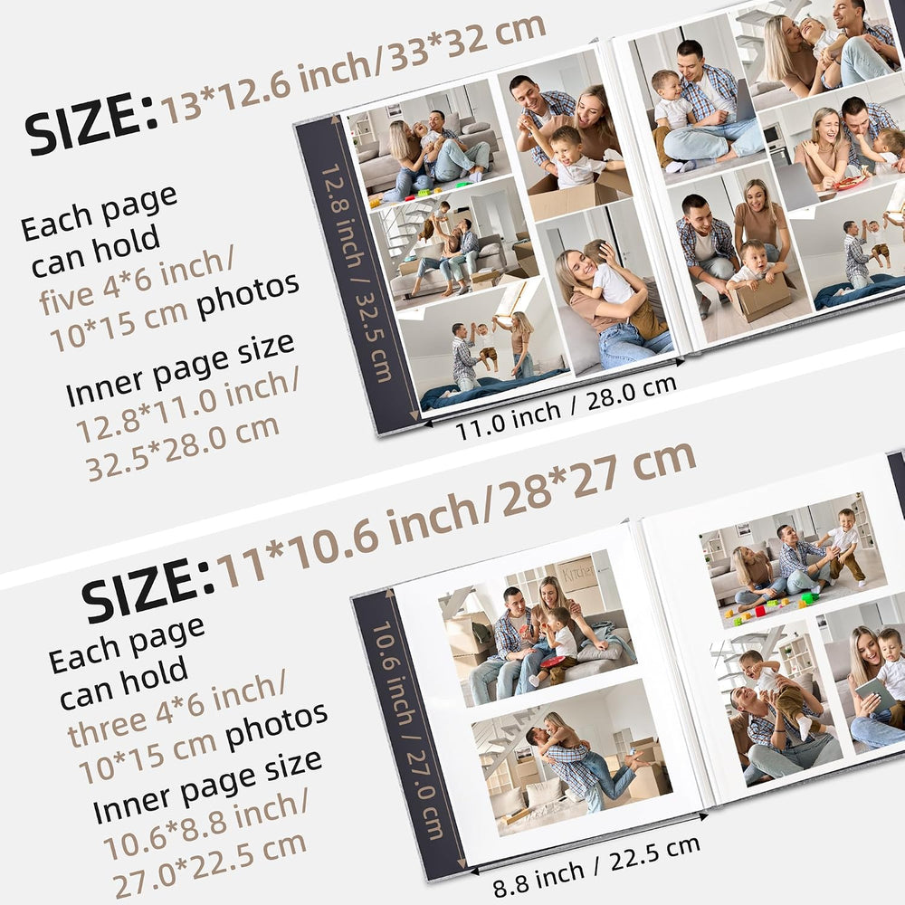 Vienrose Self Adhesive Photo Album, 60 Pages, 11 x 10.6 in, Beige