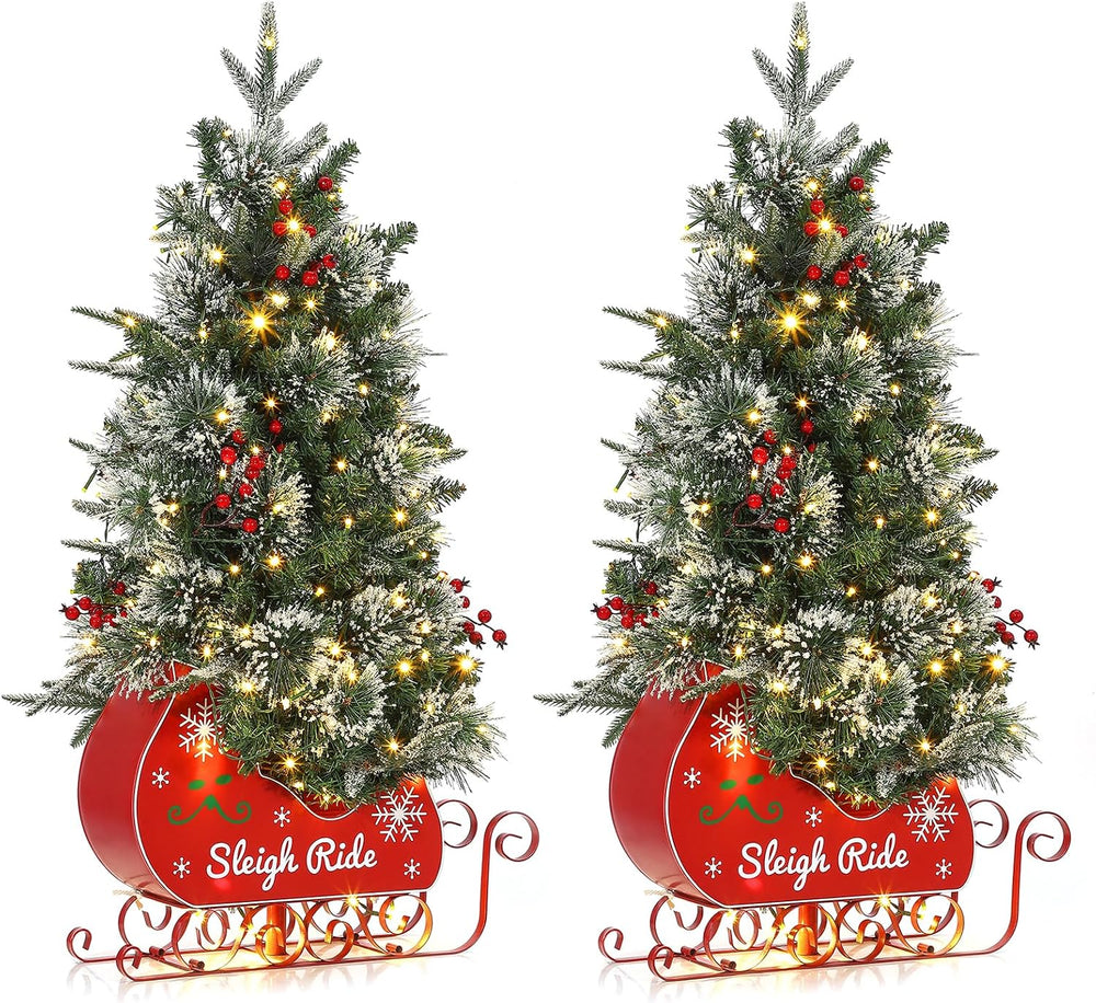 Garvee 3FT Christmas Tree,Pre-Lit Artificial Christmas Trees with Lights, Sma...