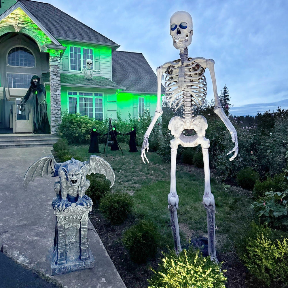 Haunted Hill Farm 8.0-Ft. Motion-Activated Towering Skeleton Animatronic