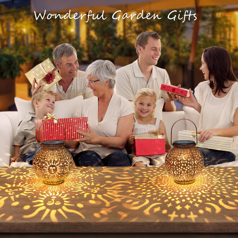 Go2garden 2Pack Solar Lanterns Outdoor Waterproof Mothers Day Gifts for Mom M...