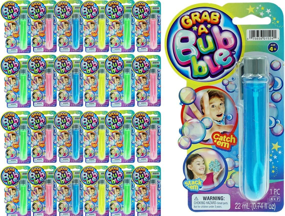 JA-RU Grab a Bubble Touchable Mini Bubble Wands (24 Pk) 1524-24p