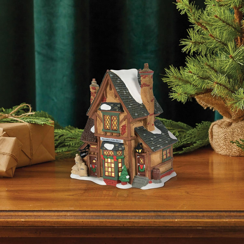 Department 56 Dickens Village Garraway's Coffee House Lit Building, 8 Inc...