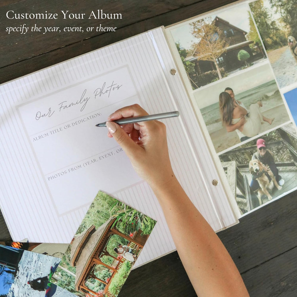 Family Photo Album 4x6 Pictures Large Linen Picture Book