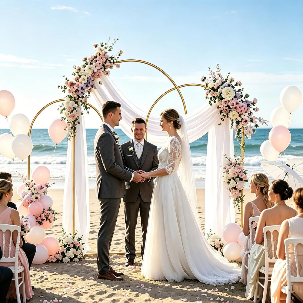 3 Pack Arch Backdrop Stand(7.2FT/6.6FT/6FT) Balloon Arch Stand