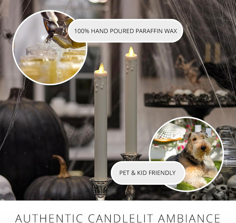Luminara - Flameless Flickering Moving Flame Battery Operated Unscented Candl...