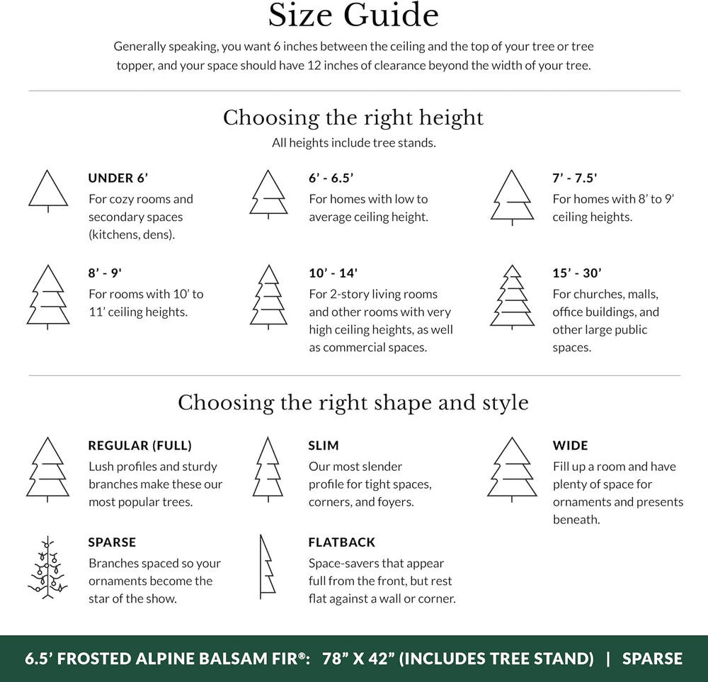 Balsam Hill Frosted Alpine Balsam Fir - Snow-Kissed Artificial Christmas Tree...