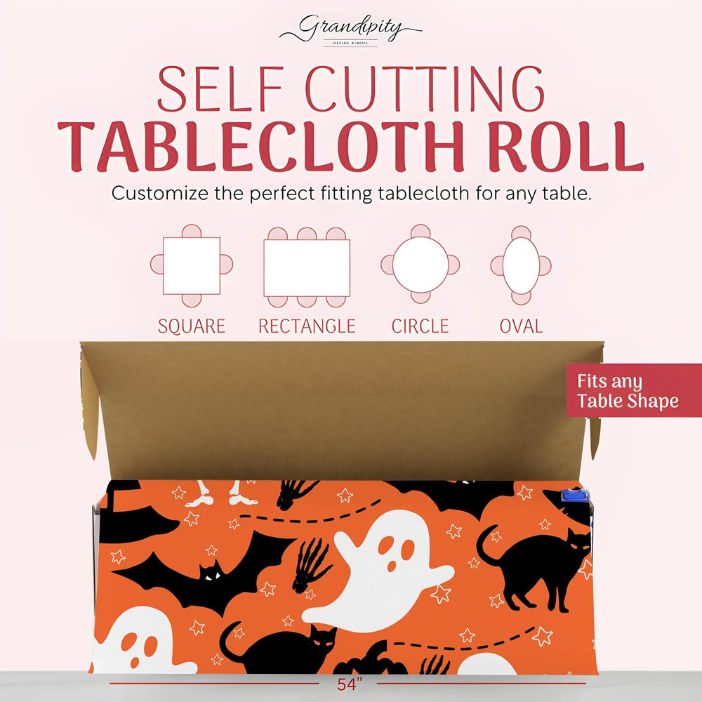 Grandipity Plastic Table Cloth Roll - 54in x 100 Ft. Table Cover
