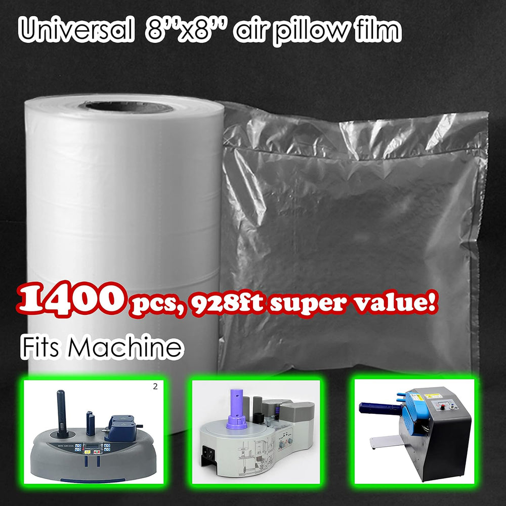1 Roll 1400 pcs 8"x8" 918ft Air Pillow Bag Film for Air Pillow Bag ...