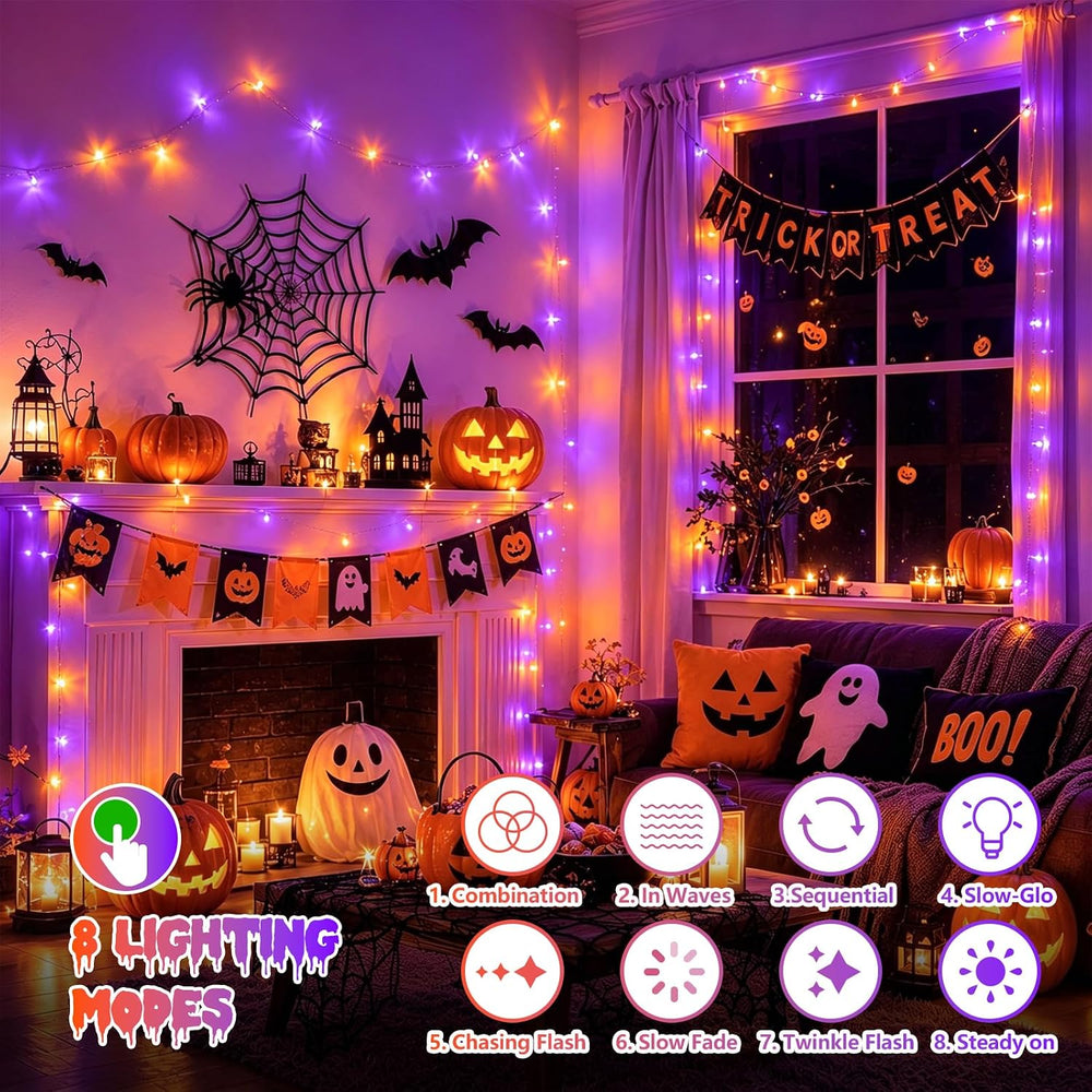 QITONG Halloween Lights Outdoor Waterproof, 165ft 500 LED Led Lights
