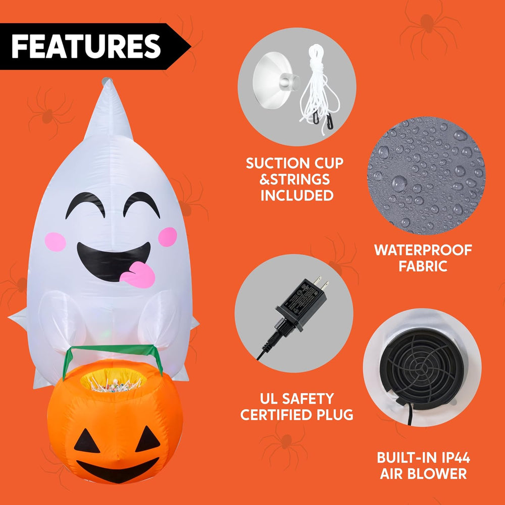 Joiedomi 4.5 ft Tall Halloween Inflatable Outdoor Decorations, Blow Up Hallow...