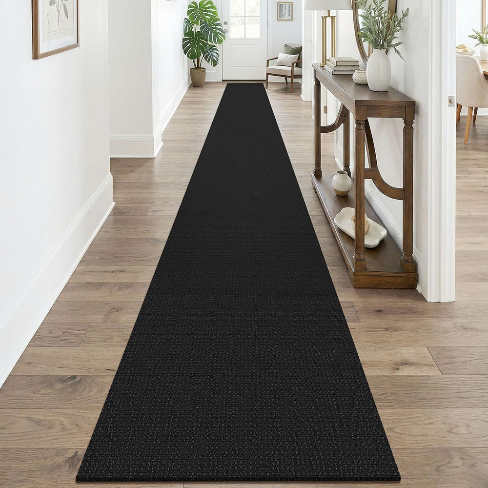 KOZYFLY Black 2x20 Runners Rugs for Hallway, Extra Long Washable Runner Rug, ...