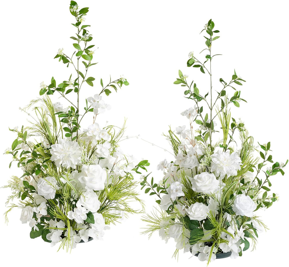 Ling's moment Large Free-Standing Flowers, Wedding Arch, 36", 2pcs, ...