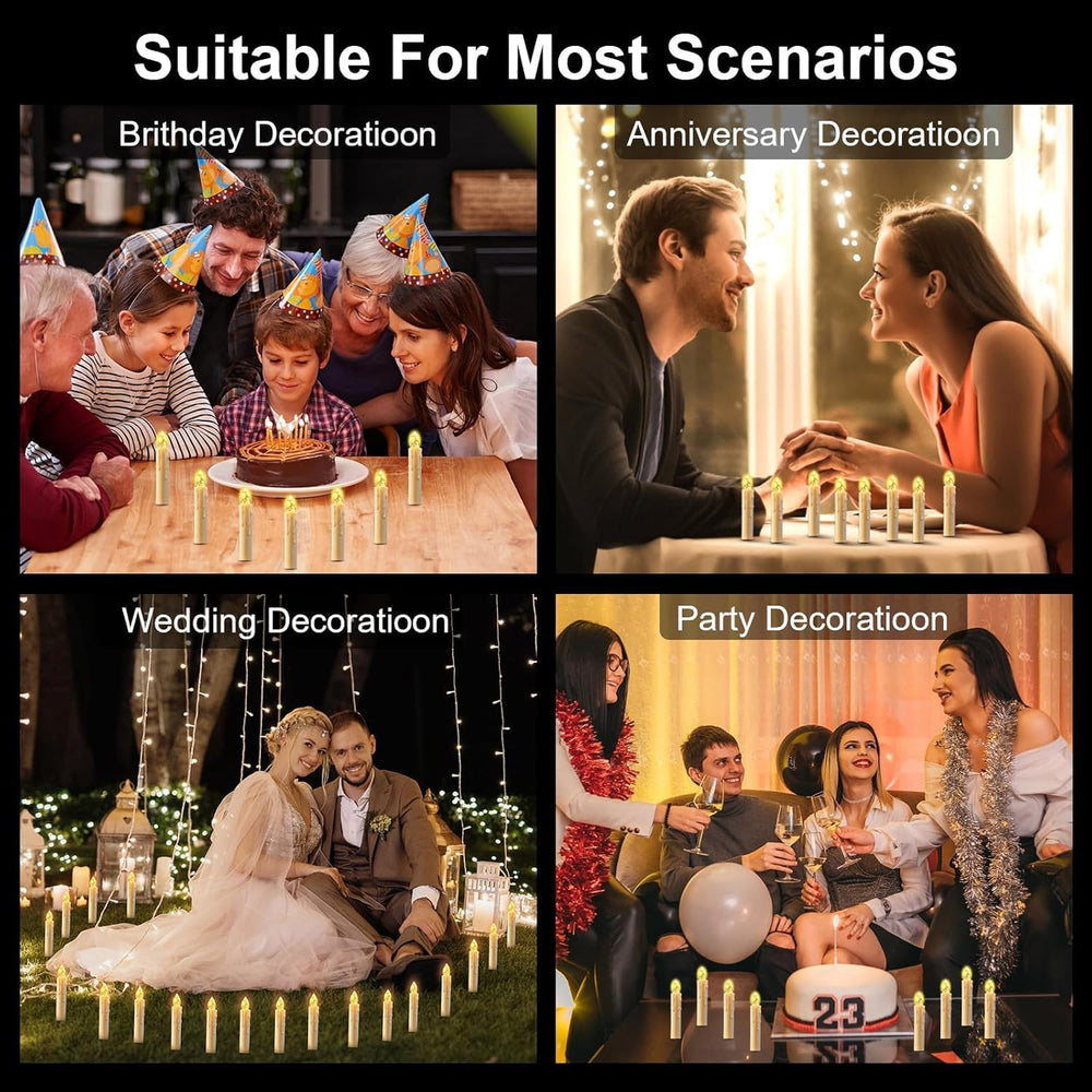 JOSU Floating Candles with Remote Control, Thanksgiving Christmas Decoration ...