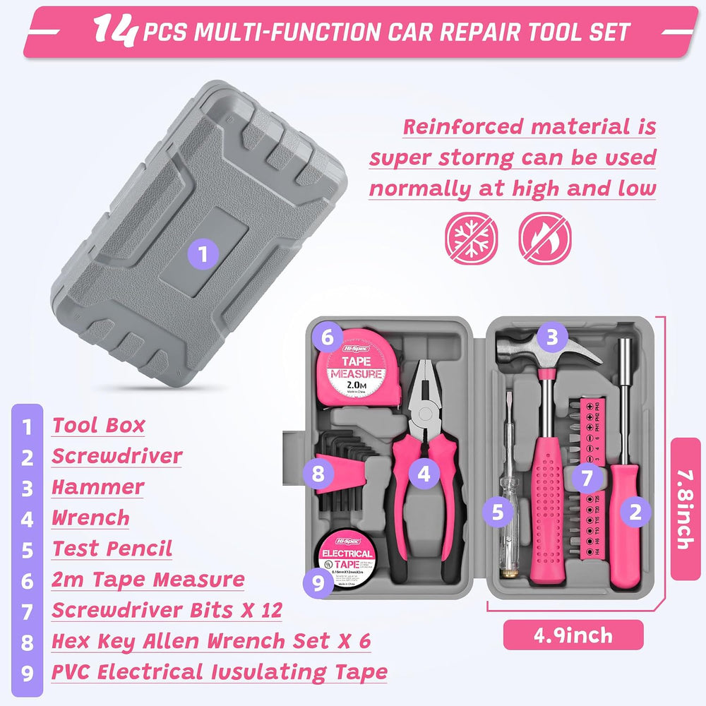 298PCS Roadside Emergency Car Kit- Car Emergency Kit with Jumper Cables, Road...
