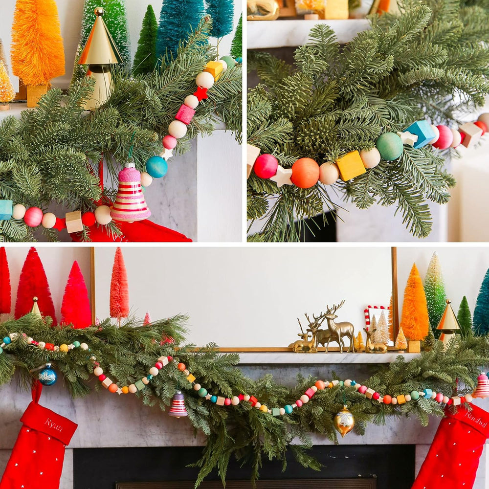 400PCS Colorful Wooden Beads 16mm Large Round Wood Beads Bulk for DIY Craft (...