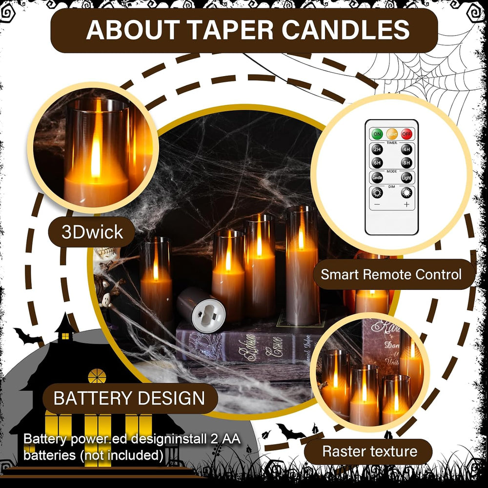 Flameless LED Candles Upgraded Realistic Flickering Flame,7Pcs Battery Operat...