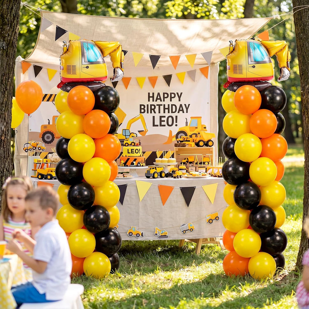 2 Set Construction Balloon Column Stand Kit Truck Party Decoration