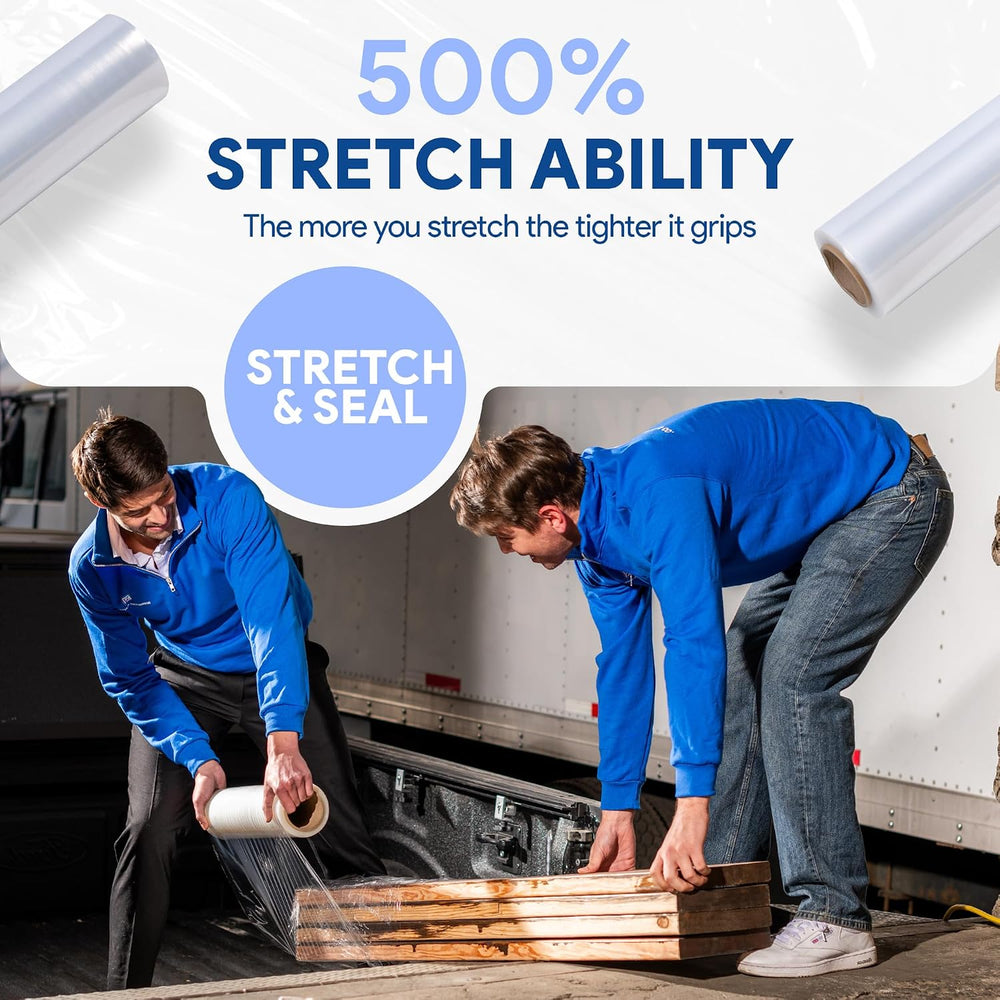 International Plastics Co. 2 Pack of 17'' Plastic Stretch Wrap for Mo...