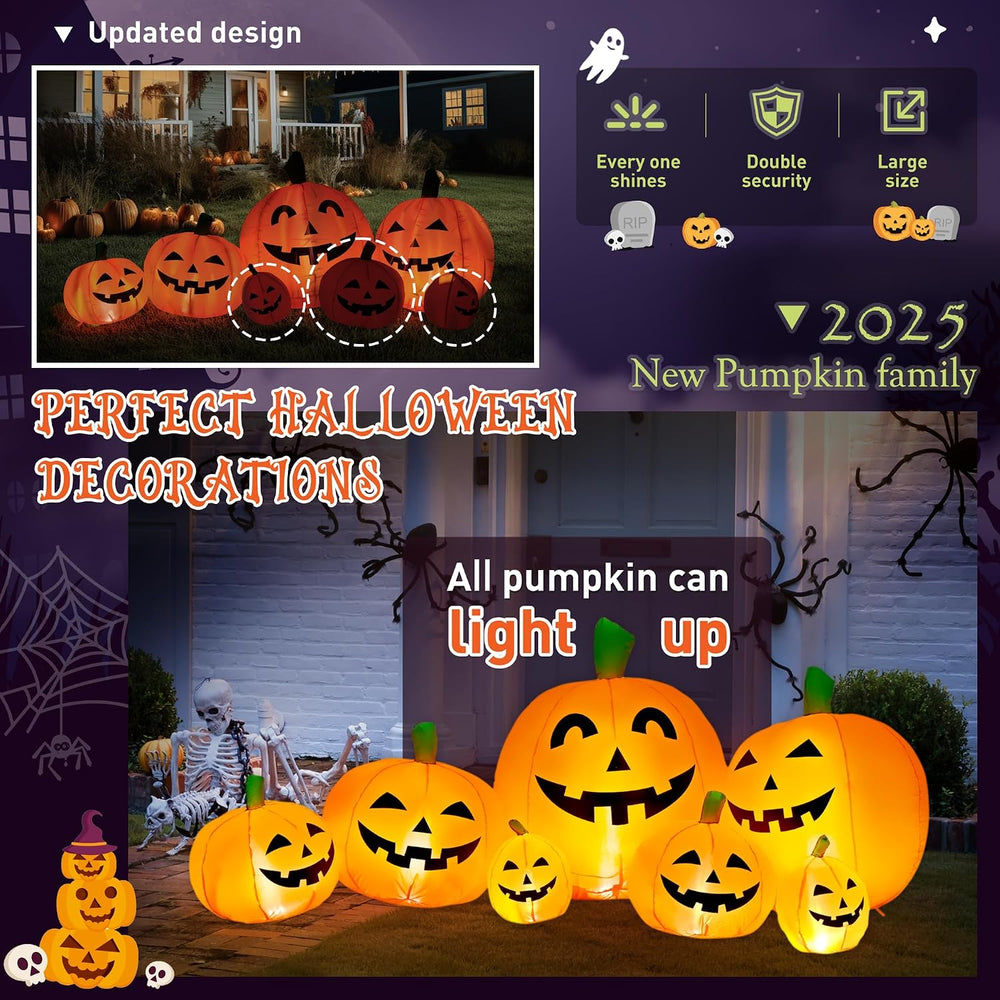 7.5FT Halloween Inflatables Outdoor Decorations Pumpkin