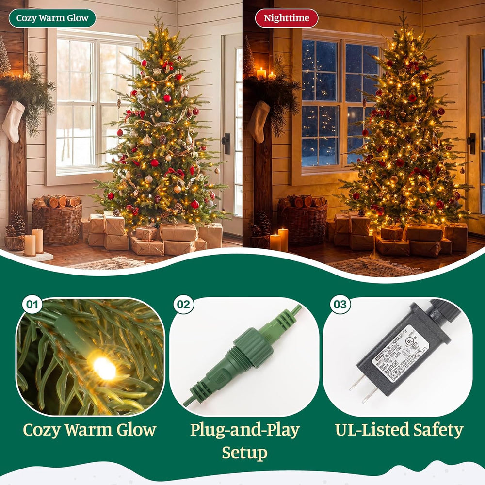 5ft Pre-Lit Aspen Fir Artificial Christmas Tree