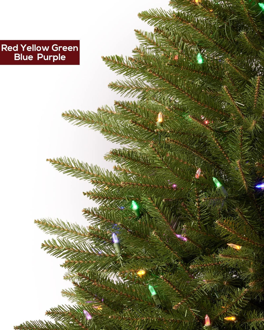 7.5FT Pre-lit Christmas Tree Premium Artificial Spruce Remote Control with 10...