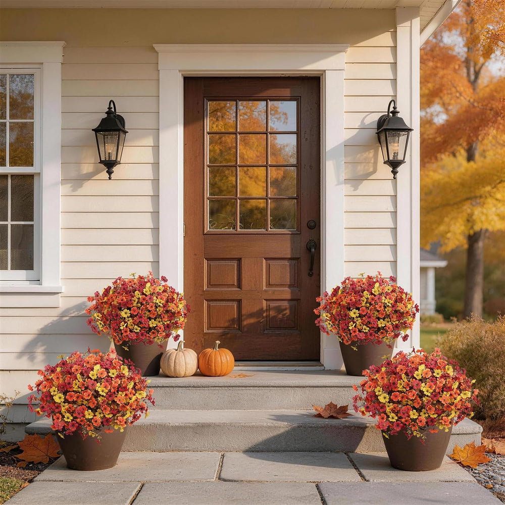 Artificial Fake Fall Plants Flowers for Outdoor Outside Home Decoration