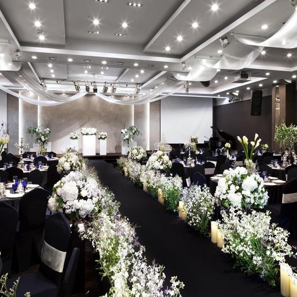 VOK Black Aisle Runner Carpet Rugs for Partys & Events, Premium 160 GSM F...