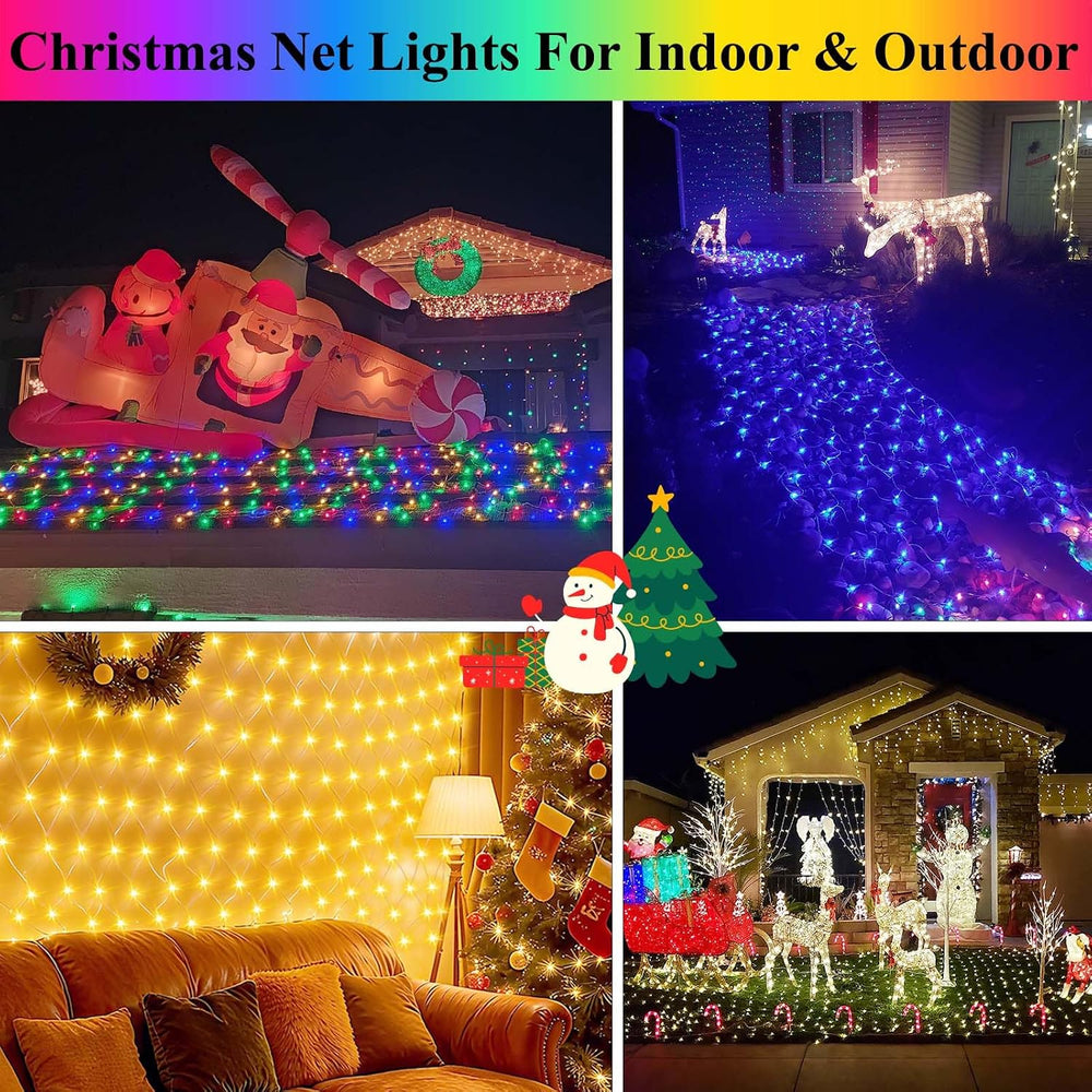 LitHome 240 LED Christmas Net Lights Outdoor Connectable, 14.8FT x 5FT