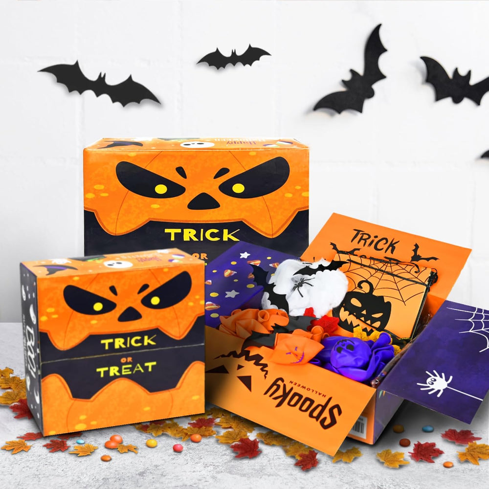 Halloween Party Decorations Kit,4 Pcs Outdoor Indoor Boxes with LED Light Str...