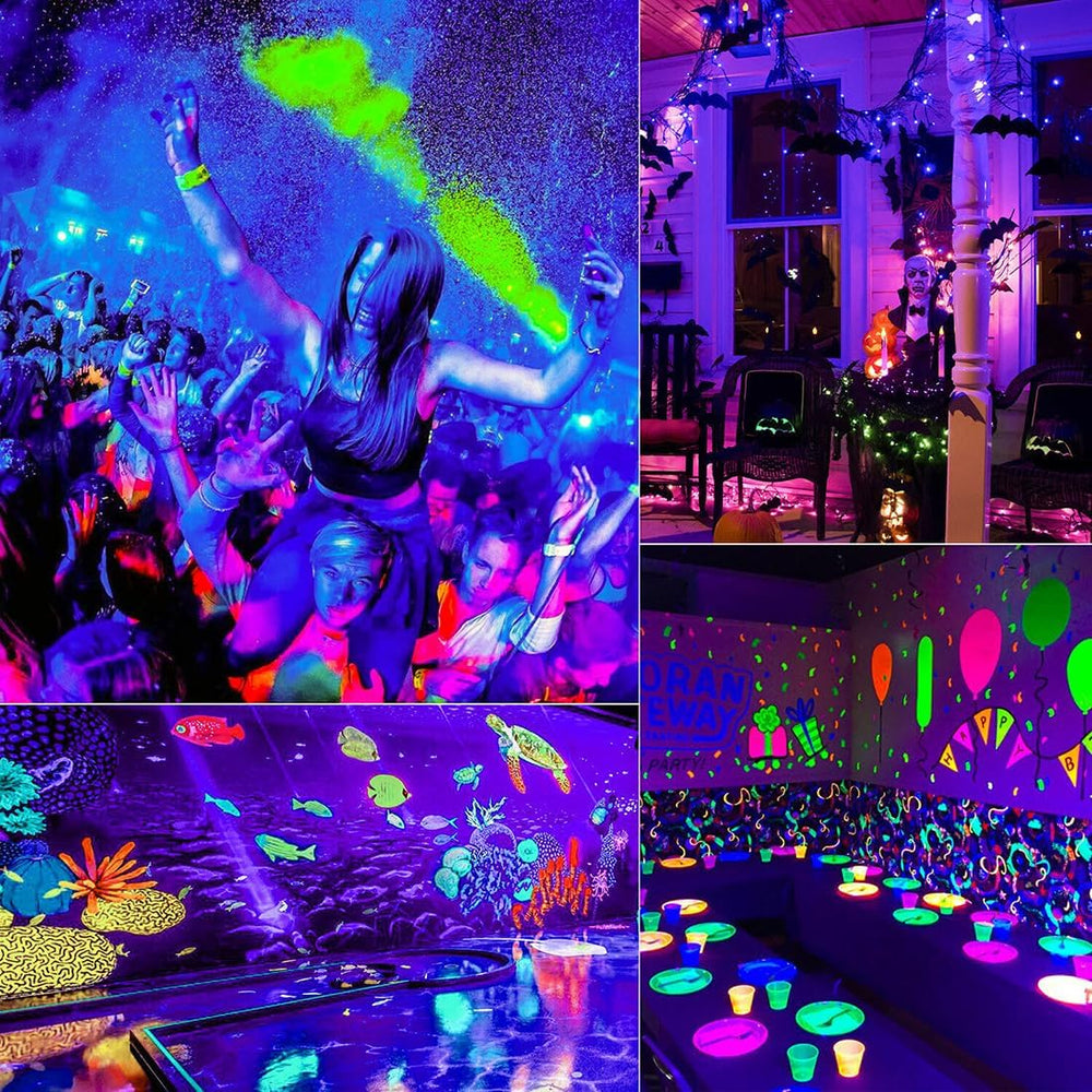 MELPO Black Light 80W Blacklight Flood Light Outdoor for Glow Party