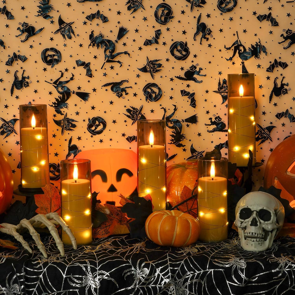 Homemory 12Pcs Flickering Flameless Candles with Remote, LED Pillar Candles