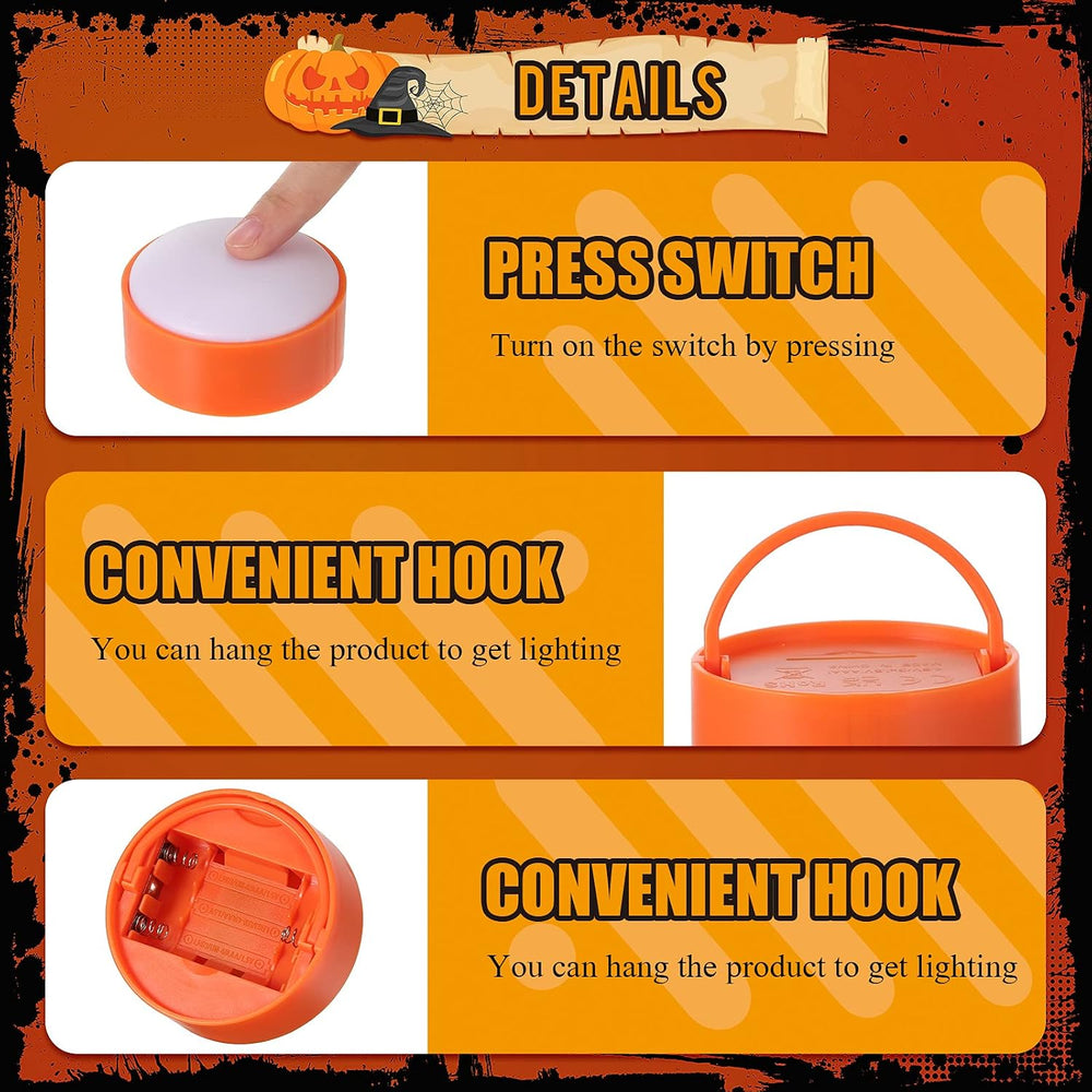 Riakrum 12 Pcs Pumpkin Lights with Remote & Timer, Orange