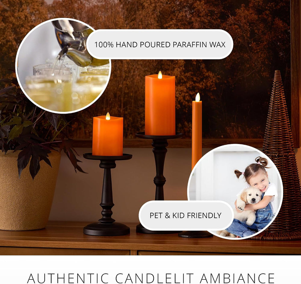 Luminara Flickering Flameless LED Candle, Battery Operated with Timer Functio...
