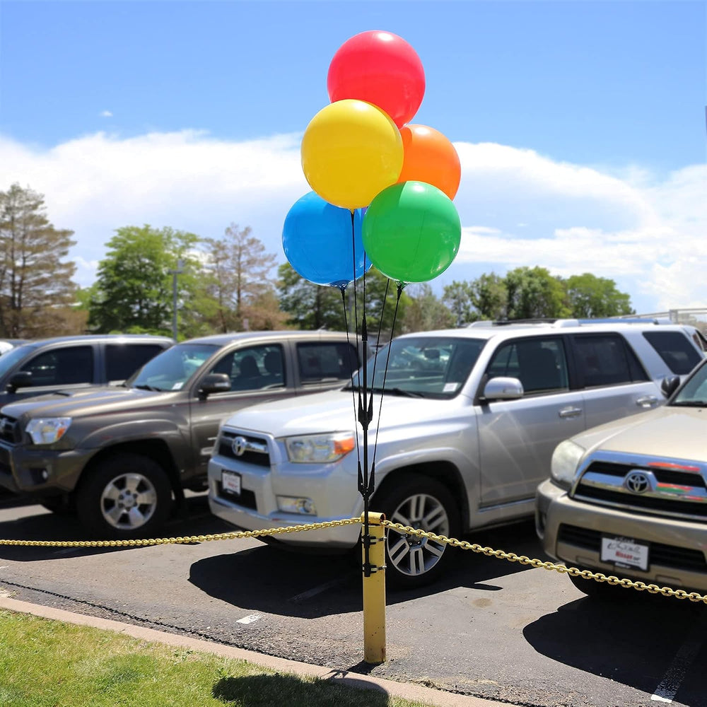 BalloonBobber - Weatherproof Reusable Paneled Balloon Cluster Pole Kit - Heli...