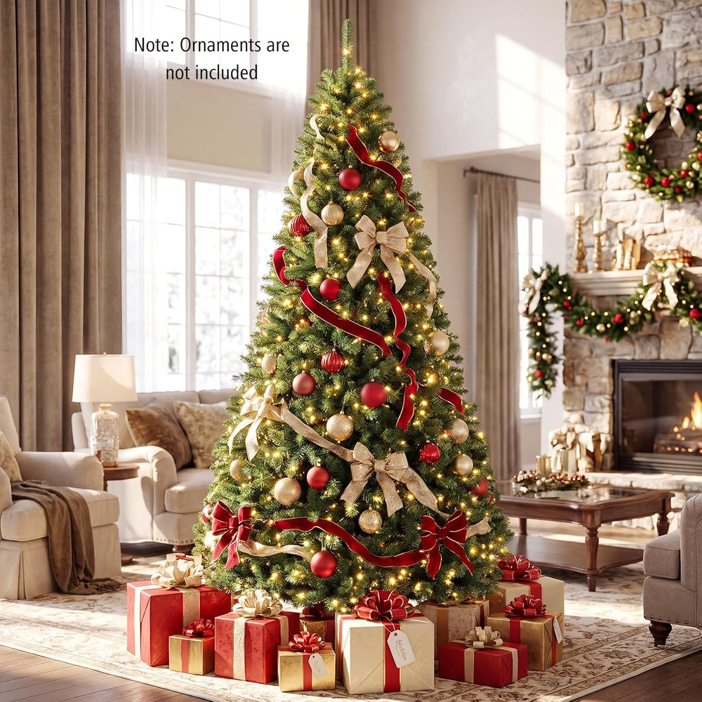 Goplus 8ft Pre-Lit Artificial Christmas Tree with Remote Control