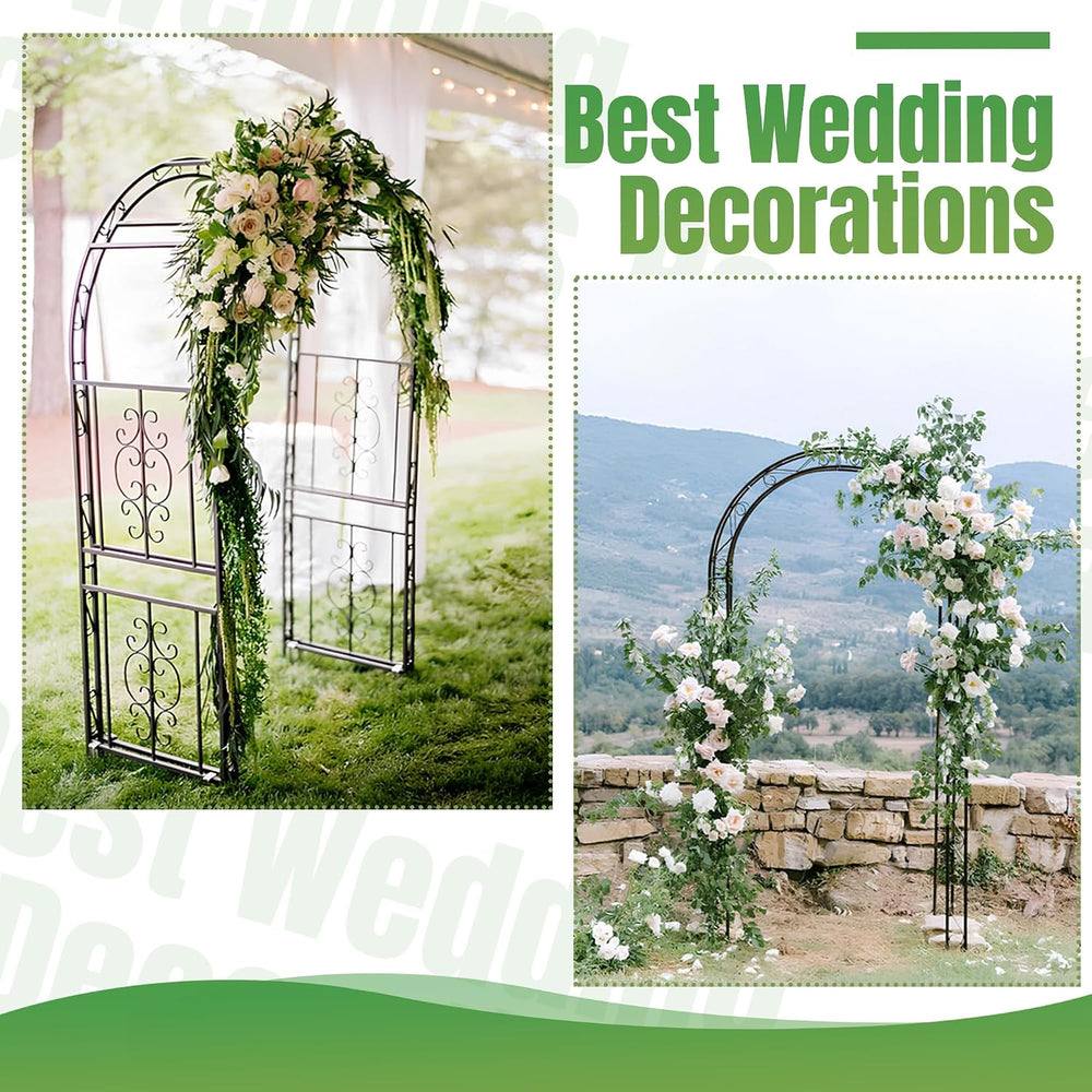Garden Arbor Trellis 7FT, Heavy Duty Plant Climbing Archway