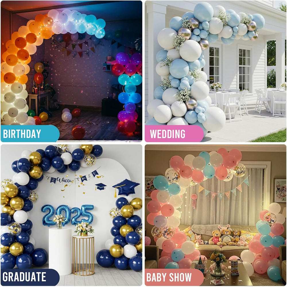 Lighted Half Arch Balloon Stand Kit 8.2FT/6FT Balloon Arch Kit for Party