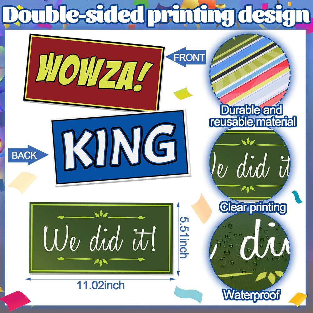 AceOrbit 64 Design Funny Photo Booth Props 32 Double Sided, Classic Style