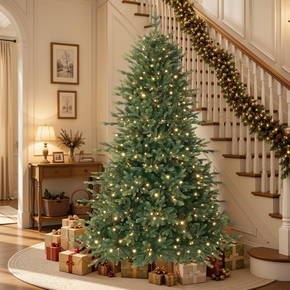 SHareconn 6ft Prelit Artificial Fir Christmas Tree with Dual Color Lights