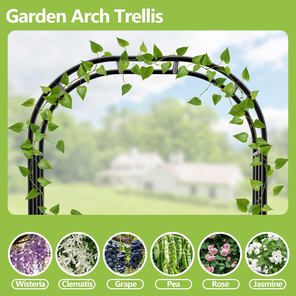 Heavy Duty Garden Arch Arbor Trellis 94.5"H*63"L(16MM Pipe)