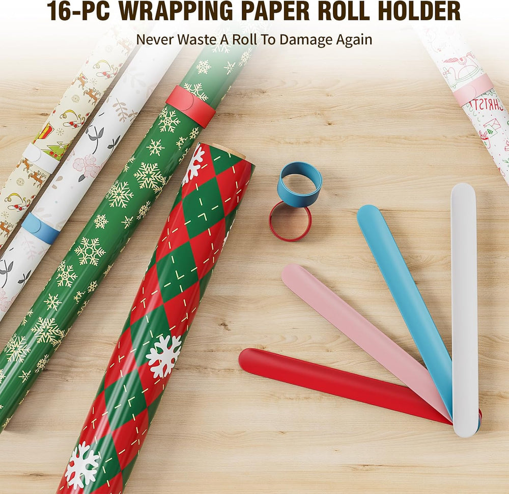 Wrapping Paper Storage, Rolling Gift Wrap Paper Organizer Cart with Wheels