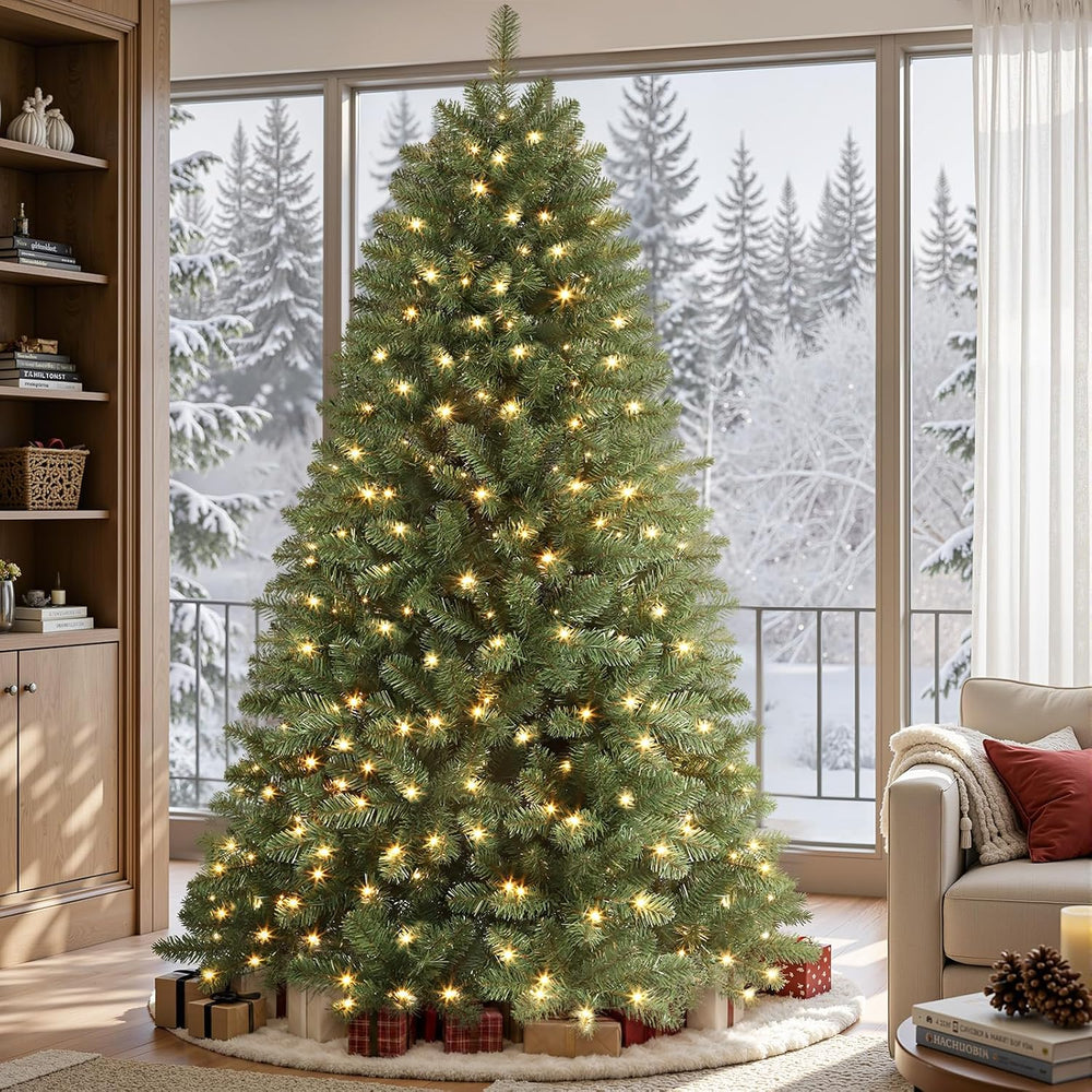 SHareconn 10ft Prelit Artificial Classic Spruce Christmas Tree
