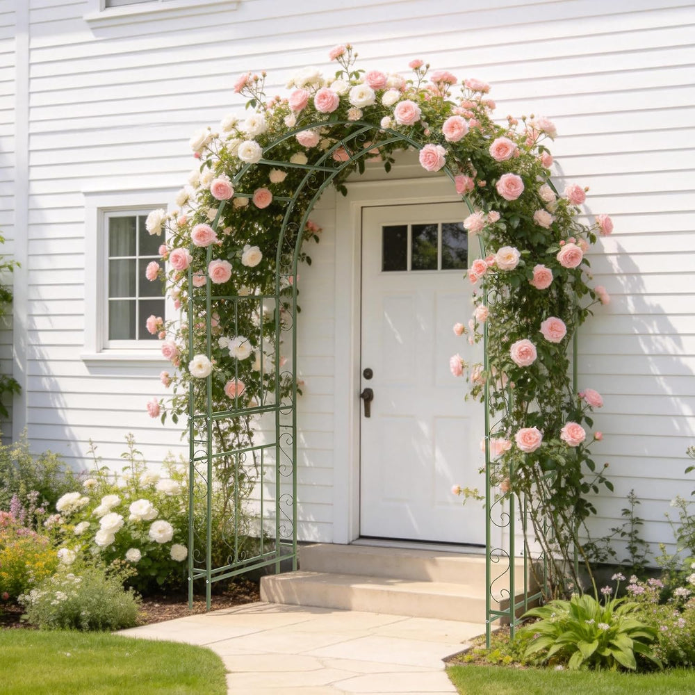 Metal Garden Arch Arbor Trellis, Outdoor Climbing Plant Frame