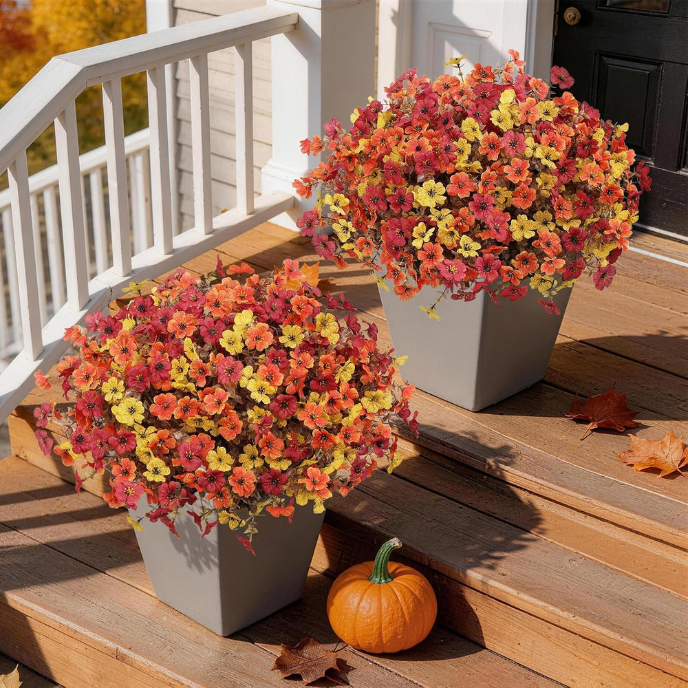 Artificial Fake Fall Plants Flowers for Outdoor Outside Home Decoration