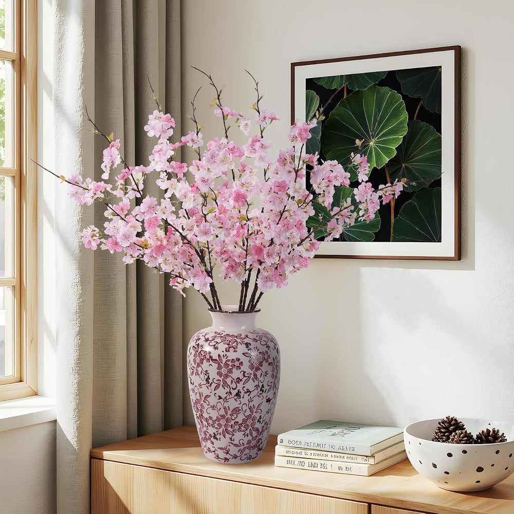 Artificial Cherry Blossom Branches 27.6In Silk Cherry Blossom Branches Long S...