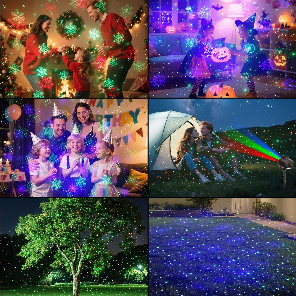 Fimilo Firefly RGB Laser Projector Light with 4 Dynamic Pattern Slides