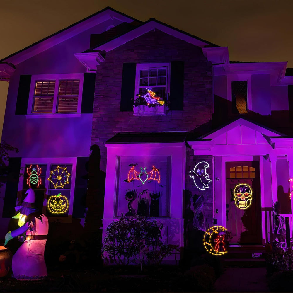 TRWYMZ Halloween Decorations - 16" Halloween Window Silhouette Lights
